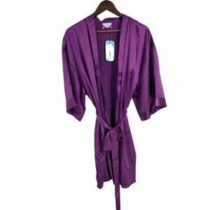 Turquaz Purple Tie Front Robe - Women's Size Large - NWT